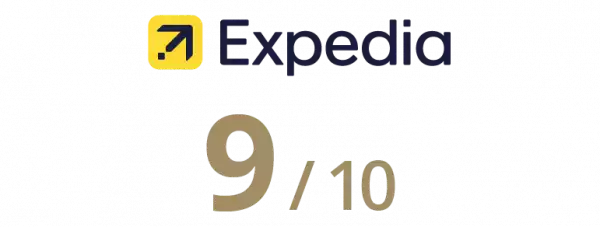 Gäste-Bewertung auf Expedia 9 von 10 Gäste-Bewertung auf Expedia 9 von 10